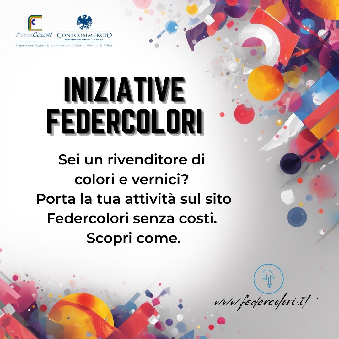 Sei un rivenditore di colori e vernici? Federcolori ti dà visibilità, senza costi